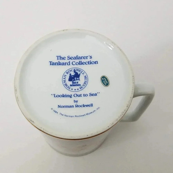 Norman Rockwell Looking Out To Sea Porcelain Mug - Picture 4 of 4